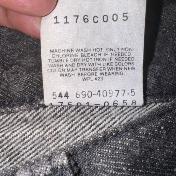 Vintage Levis 501 Mom Jeans Women Sz 9 (24x32) Tapered 17501 0658 USA 90s Black - Picture 5 of 8